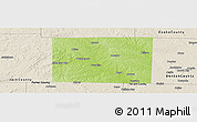 Physical Panoramic Map of Wise County, shaded relief outside