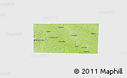 Physical Panoramic Map of Wise County, single color outside