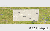 Shaded Relief Panoramic Map of Wise County, satellite outside