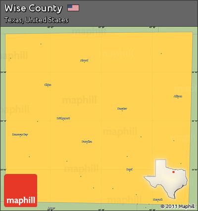 Savanna Style Simple Map of Wise County