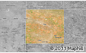 Satellite 3D Map of Yoakum County, desaturated