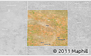 Satellite 3D Map of Yoakum County, lighten, desaturated