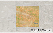 Satellite 3D Map of Yoakum County, lighten, semi-desaturated