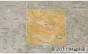 Satellite 3D Map of Yoakum County, semi-desaturated