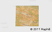 Satellite 3D Map of Yoakum County, single color outside