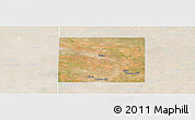 Satellite Panoramic Map of Yoakum County, lighten