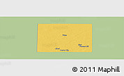 Savanna Style Panoramic Map of Yoakum County, single color outside
