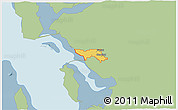 Savanna Style 3D Map of ZIP code 84015, single color outside