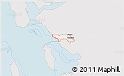 Silver Style 3D Map of ZIP code 84015, single color outside