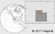 Blank Location Map of ZIP code 84015, highlighted country, highlighted state