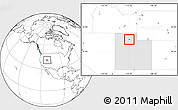 Blank Location Map of ZIP code 84015, highlighted state