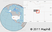Gray Location Map of ZIP code 84015, highlighted country, highlighted county, hill shading