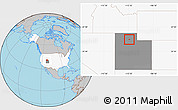 Gray Location Map of ZIP code 84015, highlighted country, highlighted state