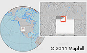 Gray Location Map of ZIP code 84015, highlighted county, highlighted state, hill shading