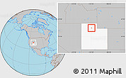 Gray Location Map of ZIP code 84015, highlighted state