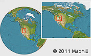 Satellite Location Map of ZIP code 84015, within the entire country