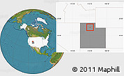 Satellite Location Map of ZIP code 84015, highlighted country, highlighted state
