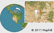 Satellite Location Map of ZIP code 84015, highlighted county