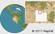 Satellite Location Map of ZIP code 84015, highlighted state