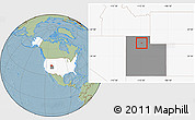 Savanna Style Location Map of ZIP code 84015, highlighted country, highlighted state, hill shading