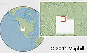 Savanna Style Location Map of ZIP code 84015, highlighted state, hill shading