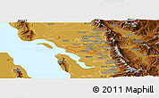 Physical Panoramic Map of ZIP code 84015