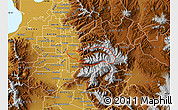 Physical Map of ZIP code 84121