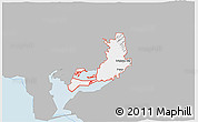 Gray 3D Map of ZIP code 84302, single color outside