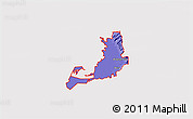 Political 3D Map of ZIP code 84302, cropped outside