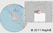 Gray Location Map of ZIP code 84302, highlighted county, highlighted state, hill shading