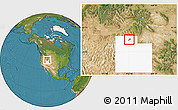 Satellite Location Map of ZIP code 84302, highlighted state