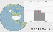 Savanna Style Location Map of ZIP code 84302, highlighted country, highlighted state, hill shading