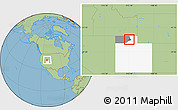 Savanna Style Location Map of ZIP code 84302, highlighted county, highlighted state