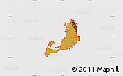 Physical Map of ZIP code 84302, cropped outside