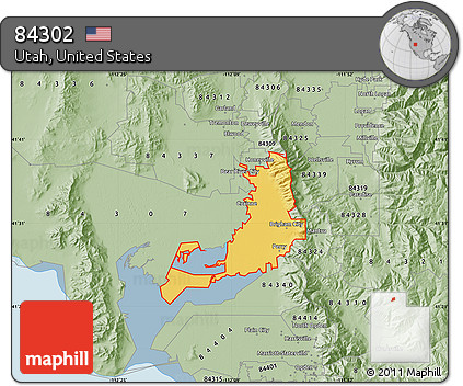 Savanna Style Map of ZIP Code 84302
