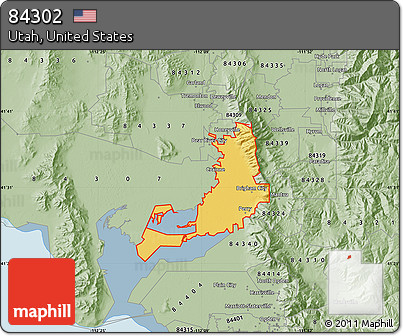 Savanna Style Map of ZIP Code 84302