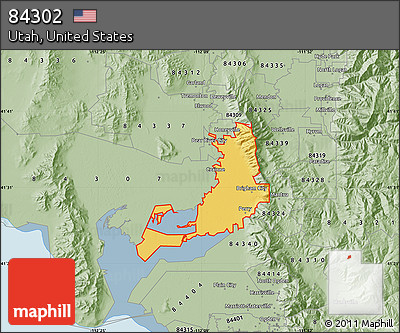 Savanna Style Map of ZIP Code 84302