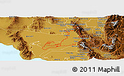 Physical Panoramic Map of ZIP code 84302