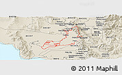 Shaded Relief Panoramic Map of ZIP code 84302