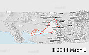Silver Style Panoramic Map of ZIP code 84302