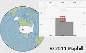 Savanna Style Location Map of ZIP code 84306, highlighted country, highlighted state, hill shading