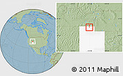 Savanna Style Location Map of ZIP code 84306, highlighted state, hill shading