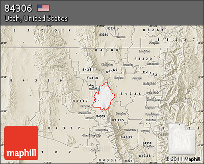 Classic Style Map of ZIP Code 84306