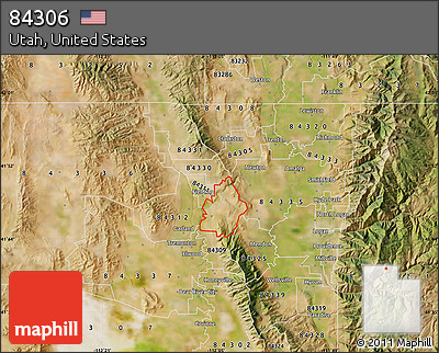 Satellite Map of ZIP Code 84306