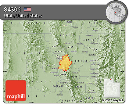 Savanna Style Map of ZIP Code 84306