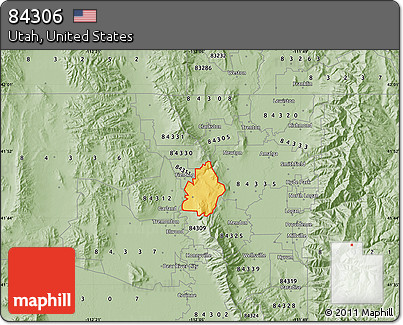 Savanna Style Map of ZIP Code 84306