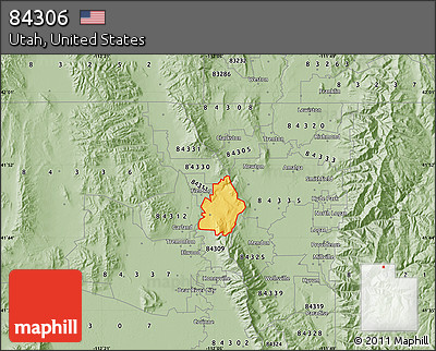 Savanna Style Map of ZIP Code 84306