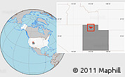 Gray Location Map of ZIP code 84307, highlighted country, highlighted state