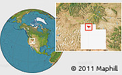 Satellite Location Map of ZIP code 84307, highlighted state