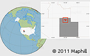 Savanna Style Location Map of ZIP code 84307, highlighted country, highlighted state